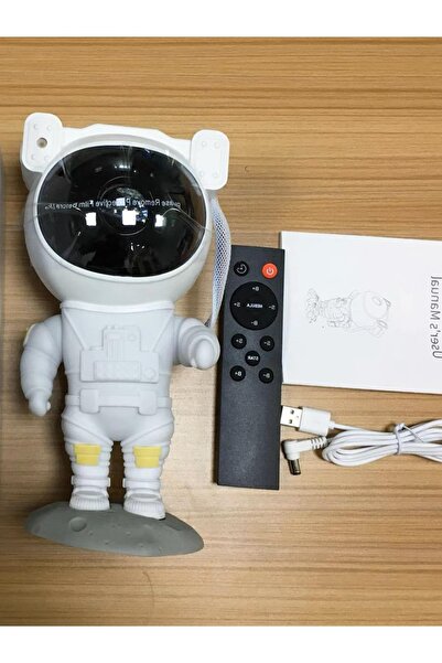 Astronout Astronot Projektörü Yıldızlı Gece Lambası