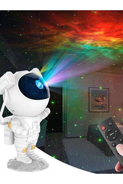 Astronout Astronot Projektörü Yıldızlı Gece Lambası