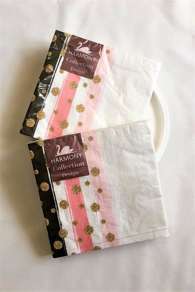 Trend Hediye Sepeti 20-Piece Special Series Luxury Napkins, 3-Layer Napkin 33x33 Cm, Presentation Napkin, Bride To Be