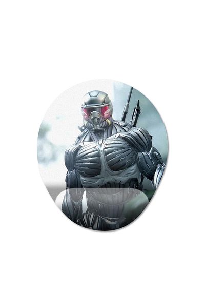 Pixxa موديل لوحة ماوس Crysis مع مسند للمعصم - 2 بيضاوي