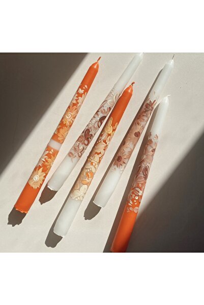 STUDIO SOI CANDLE&MORE 5’li Earth Tone Şamdan Mumu Seti