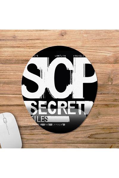 Pixxa Scp: نموذج لوحة ماوس مساعدة للمعصم من Secret Files - 2 بيضاوي
