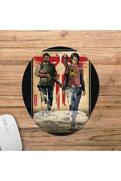 Pixxa نموذج لوحة الماوس بمساعدة المعصم بتصميم The Last Of Us - بيضاوي واحد