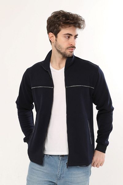 Uniprom Casual Jacket 3 Thread Raster Seasonal Daily Jacket Navy Blue