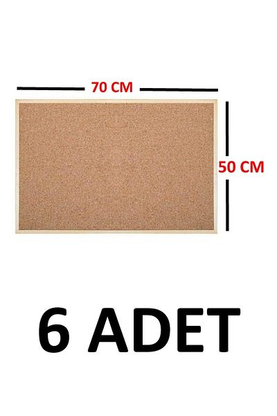 Noki 6 Pieces Cork Board Wooden Eco Frame 50x70 Cm