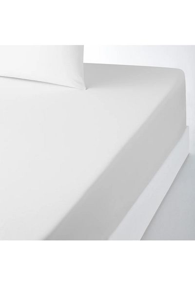 makiteks Polyester-cotton 57thread Double Fitted Sheet Set 160x200, 2 Pieces 50x70 Pillowcases