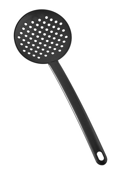 ELEGANCEV Teflon Serving Colander - Resistant to 220 Degrees - black