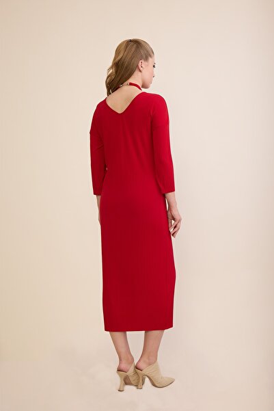 VERDA Pliseli Uzun Elbise