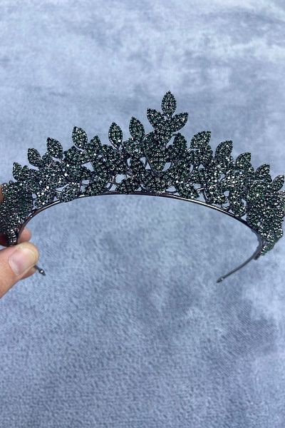 Hobigram Green Jessie Model Elegant Stone Henna și Coroana de Mireasă Accesoriu pentru păr – Coroană, Crystal Stone, Model Elegant – Coroană