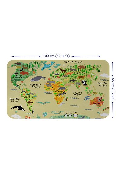 lilafil Educational World Map - Kids and Baby Room Wall Sticker