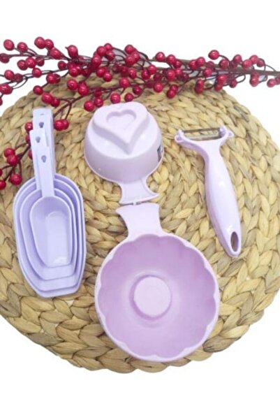 lufy طقم مطبخ 7 قطع - قالب حلوى 2 قطعة - مستلزمات طعام 4 مقاسات - مجرفة قياس ...