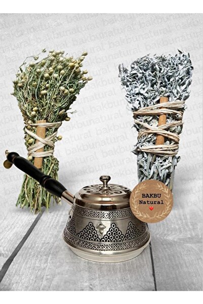 bakbu natural Gümüş Ttütsülük,tütsü Tava No:10 Demet Üzerlik Ve Ada Çayı Tütsüsü