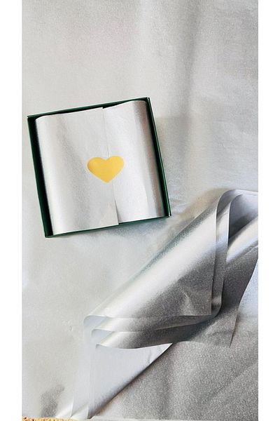 t tuğset etiket 50x70 Cm Silver Plush Paper - 10 Pieces-t361