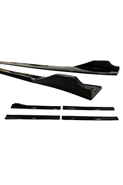 OMGARAGE Toyota Corolla 2019+ Siyah Şeritli Renkli Yan Marşpiyel 2 Adet Piona Black