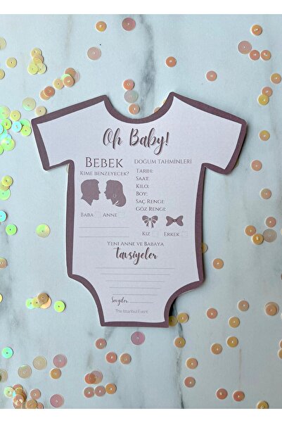 The Istanbul Event 5-Piece Baby Shower Gender Party Playing Card Set - Baby Who Will Like - Birth Predictions