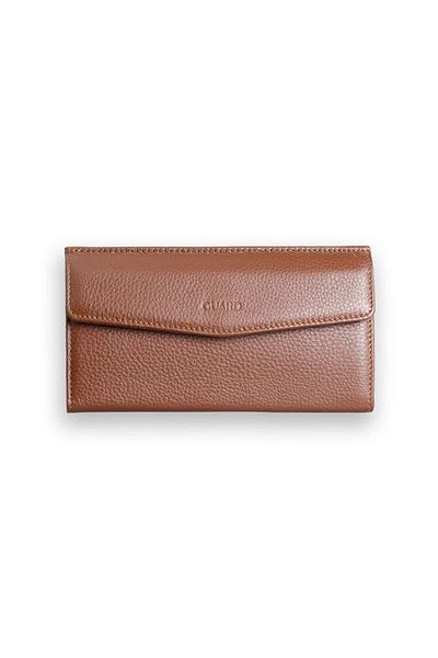 GUARD Tan Leather Wallet with Phone Slot