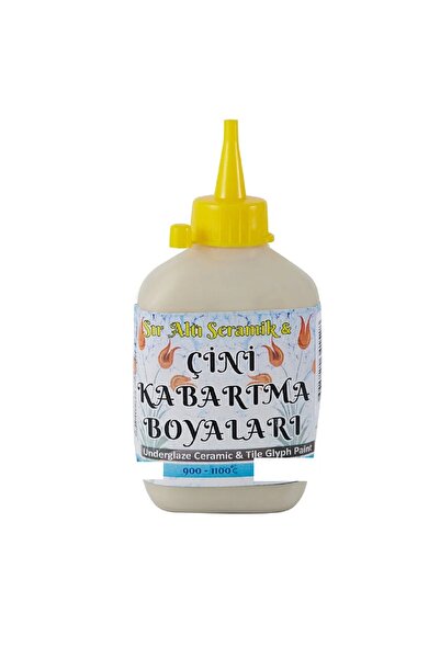 ArtElegant Sır Altı Seramik Çini Boyası 5136 kabartma Beyaz 60cc