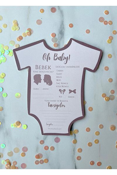 The Istanbul Event 10-Piece Baby Shower Gender Party Playing Card Set - Baby Who Will Like - Birth Predictions
