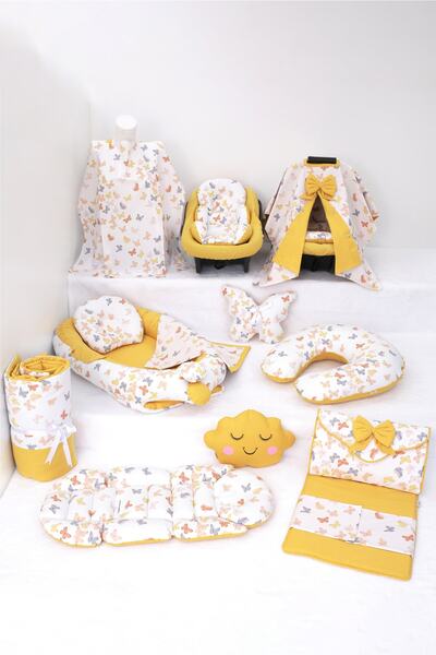 Umaybebek Babynest Puset Örtüsü Alt Açma Emzirme Yastığı Bel Destekli Ana Kuc...