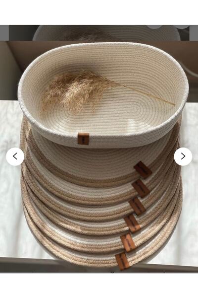 karelim home سلة خبز من الخوص مكونة من 6 قطع مقاس 30x30