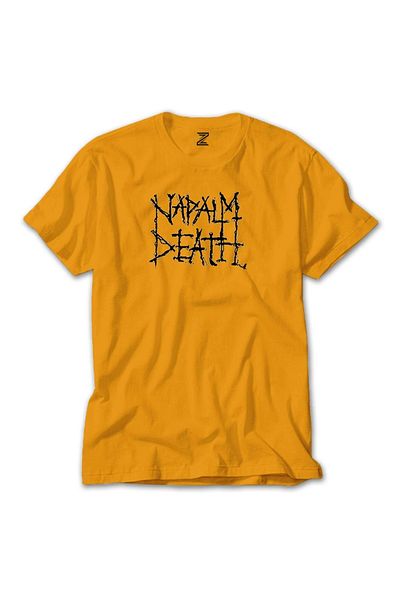 Z zepplin Κίτρινο T-shirt με λογότυπο Napalm Death Symboll