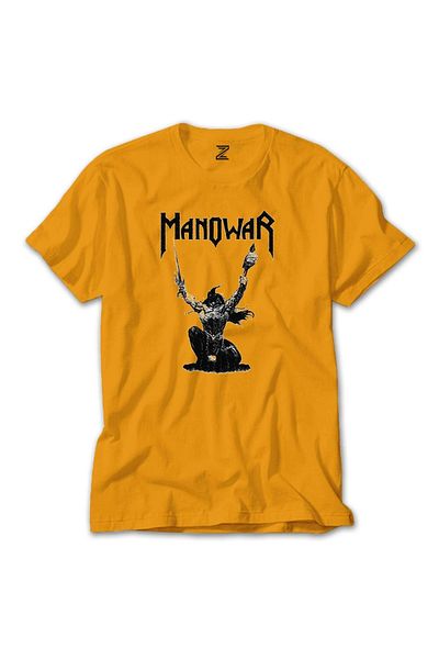 Z zepplin Manowar The Triumph Of Steel Yellow T-shirt
