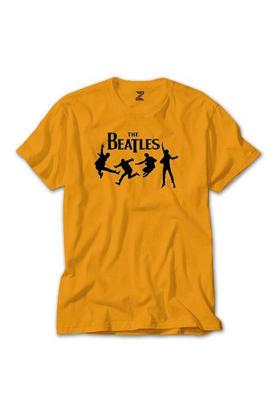 Z zepplin The Beatles Multimedia Yellow T-Shirt