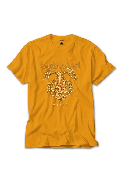 Z zepplin Κίτρινο T-shirt Lamb Of God Wrath Dragon