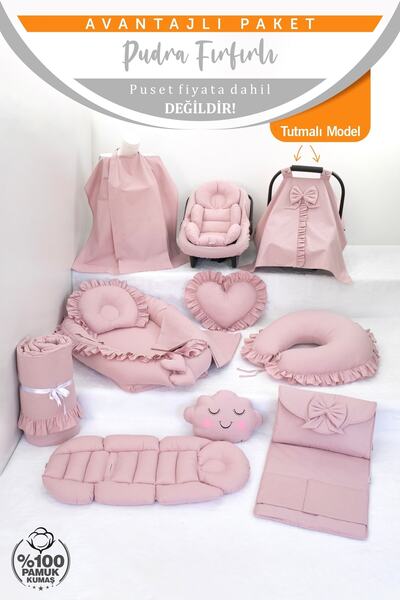 Umaybebek Babynest Puset Örtüsü Alt Açma Emzirme Yastığı Bel Destekli Ana Kucağı Bebek Arabası Minderi-tutmalı