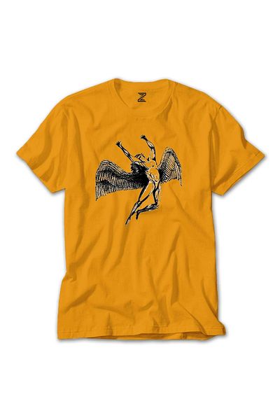 Z zepplin Κίτρινο T-shirt Led Zeppelin Icarus Angel