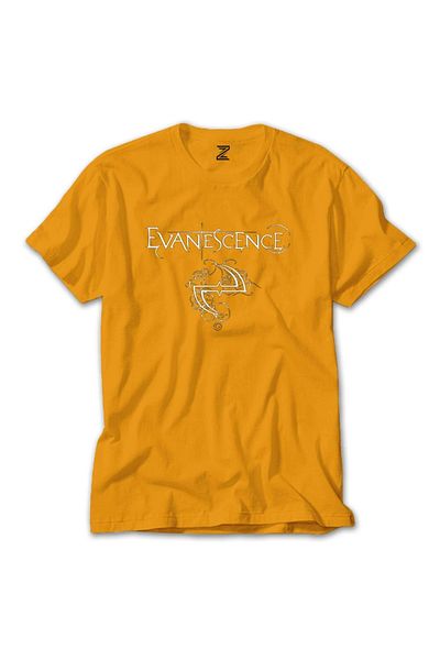 Z zepplin Κίτρινο T-shirt με λογότυπο και κείμενο Evanescence