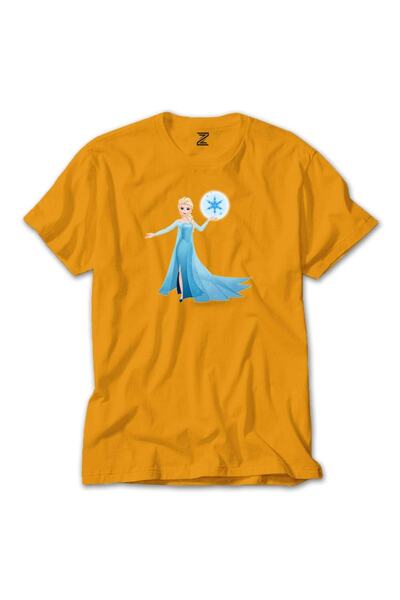 Z zepplin Tricou galben Frozen Elsa Silhouette