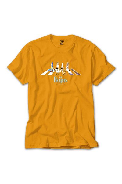 Z zepplin Κίτρινο T-shirt The Beatles Abbey Road