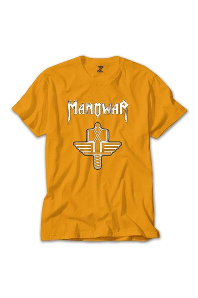 Z zepplin Manowar Sign Of The Hammer Neon Yellow T-shirt