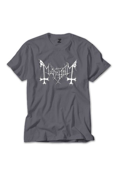 Z zepplin Γκρι μπλουζάκι με λογότυπο Mayhem