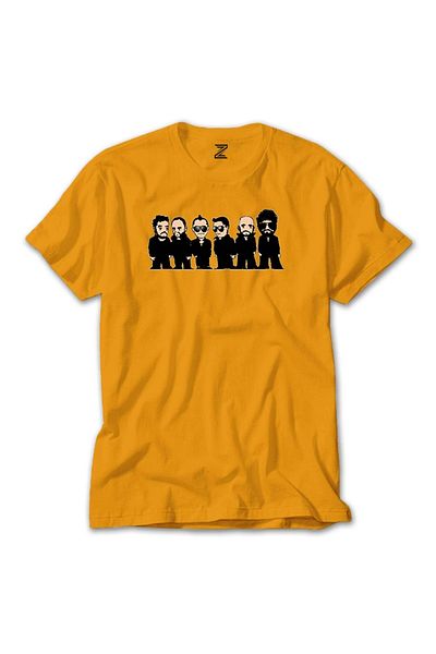 Z zepplin Κίτρινο T-shirt Linkin Park Minutes Cartoon