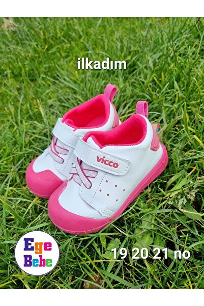 Vicco حذاء أولي لتقويم العظام باللون الأبيض الفوشيا للفتيات الصغيرات