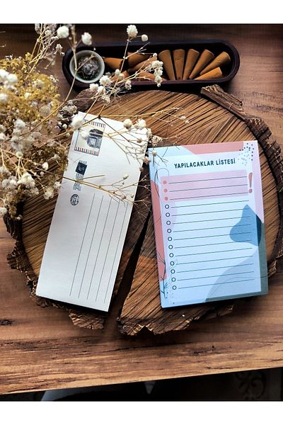 baddin aksesuar 2 Pieces Memo Pad Note Paper Bullet Journal Vintage Tt