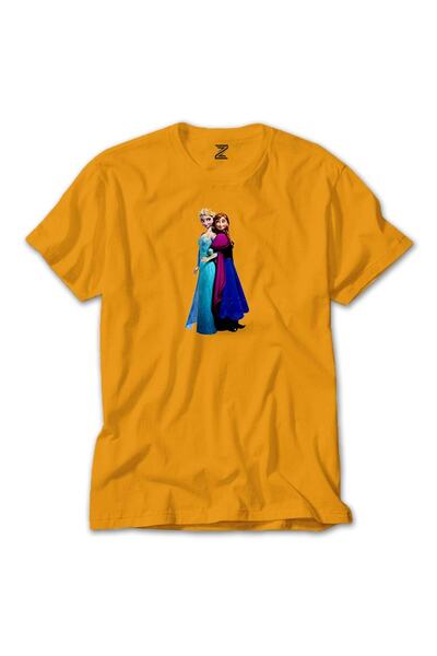 Z zepplin Tricou galben Frozen Elsa și Anna