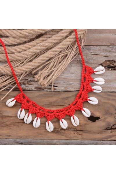 Major Butik Sea Shell Knitted Necklace