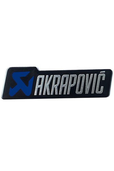 Knmaster Akrapovic Rectangular Sticker Navy Blue