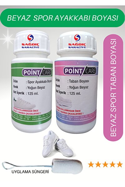 A POINT Point Care Beyaz Spor Ayakkabı Taban Boyası Ve Beyaz Deri Boyası