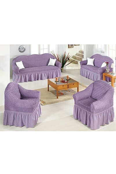 Gerbera Home Collection طقم غطاء أريكة جربر 3+2+1+1 أرجواني