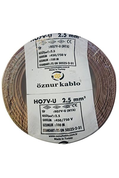 ÖZNUR 2,5 Mm Nya Kablo - 100 Metre Kahverengi