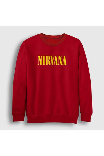 Presmono Унисекс червено-жълт суитшърт Nirvana 99898tt