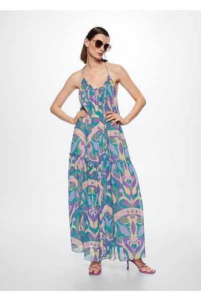 MANGO Woman Rochie fără spate cu modele