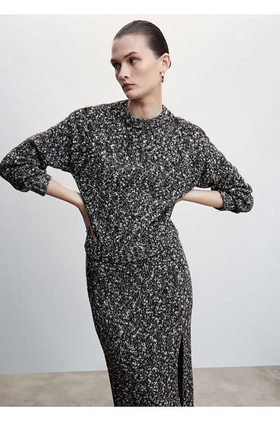 MANGO Woman Sparkling Knit Skirt
