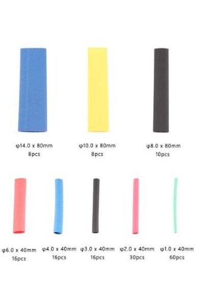 CMT 164 Pieces Set Heat Shrink Tubing Cable Protector Sleeve
