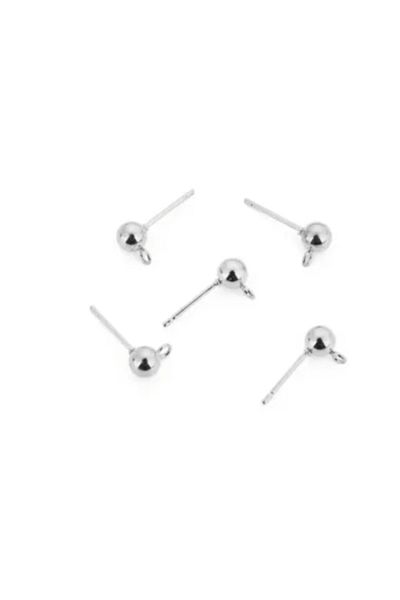 yiğit aksesuar Topbaş Earring Stud 500 Pieces Silver