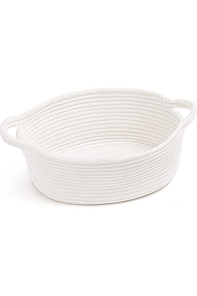 MaVaux 30cm X 12cm Oval Jute Basket Organizer